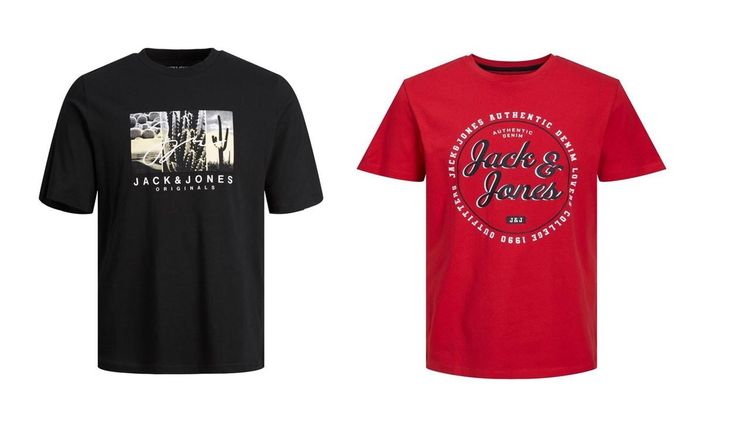 Jack & Jones Twin Pack Short Sleeve Printed Tee Size 1XL image 17