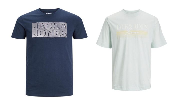 Jack & Jones Twin Pack Short Sleeve Printed Tee Size 1XL image 7