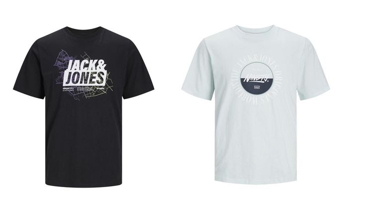 Jack & Jones Twin Pack Short Sleeve Printed Tee Size 1XL image 31