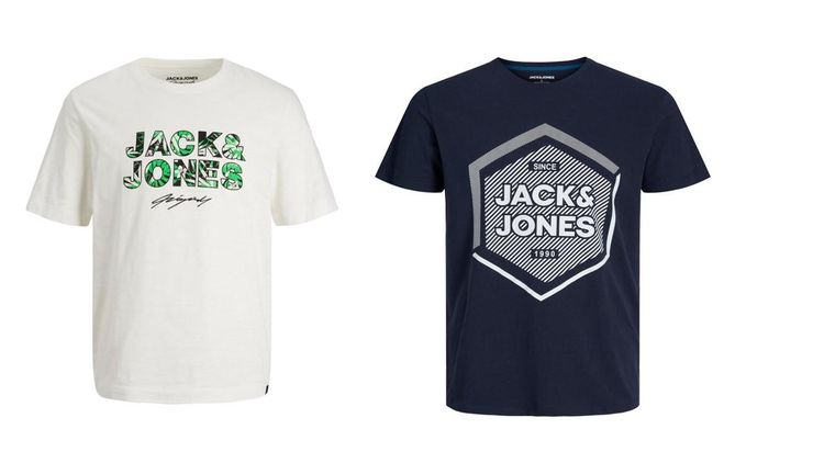 Jack & Jones Twin Pack Short Sleeve Printed Tee Size 1XL image 4