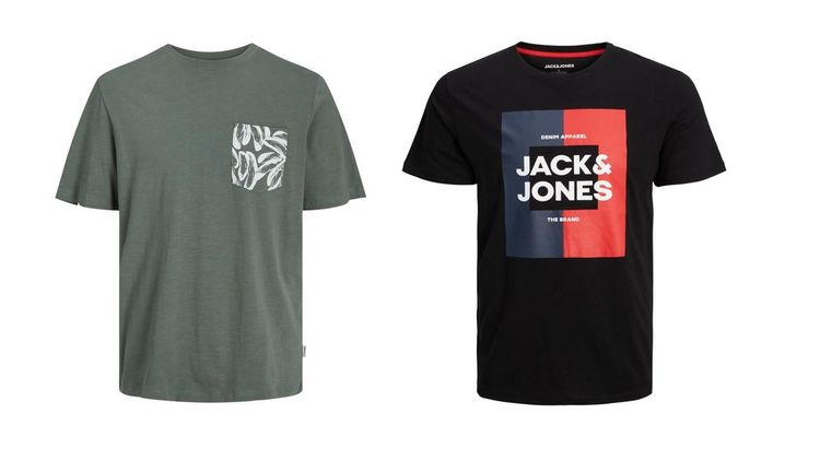 Jack & Jones Twin Pack Short Sleeve Printed Tee Size 1XL image 3