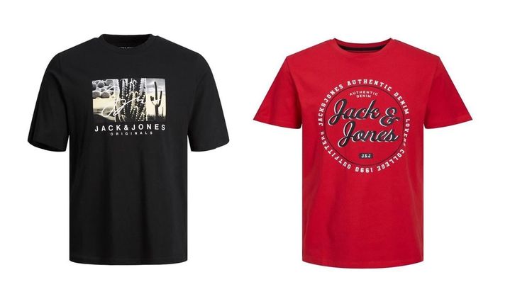 Jack & Jones Twin Pack Short Sleeve Printed Tee Size 1XL image 30