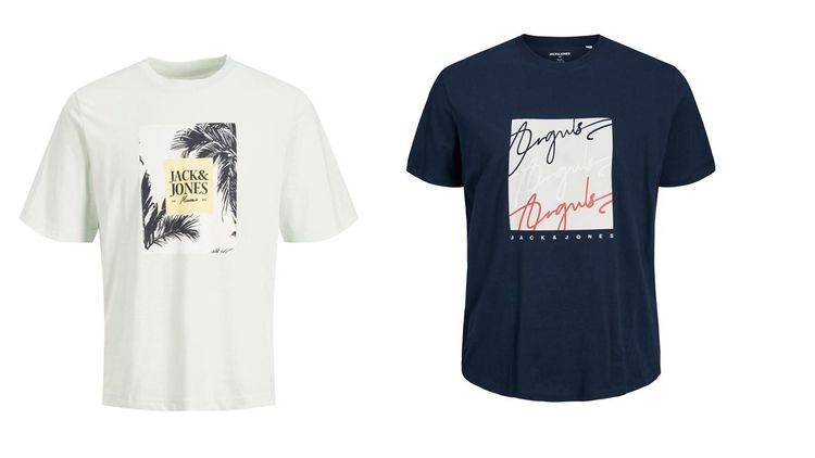 Jack & Jones Twin Pack Short Sleeve Printed Tee Size 1XL image 5