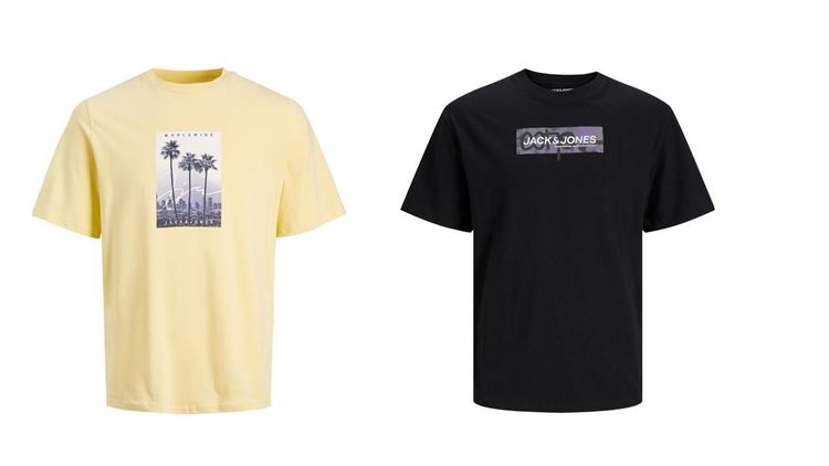 Jack & Jones Twin Pack Short Sleeve Printed Tee Size 1XL image 35
