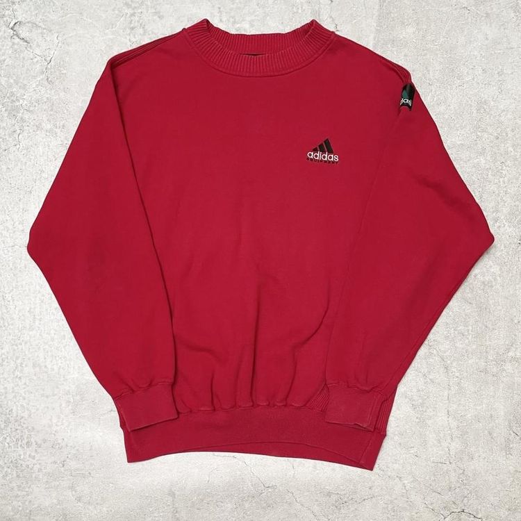 Vintage Adidas Equipment Red Embroidered Sweatshirt image 1