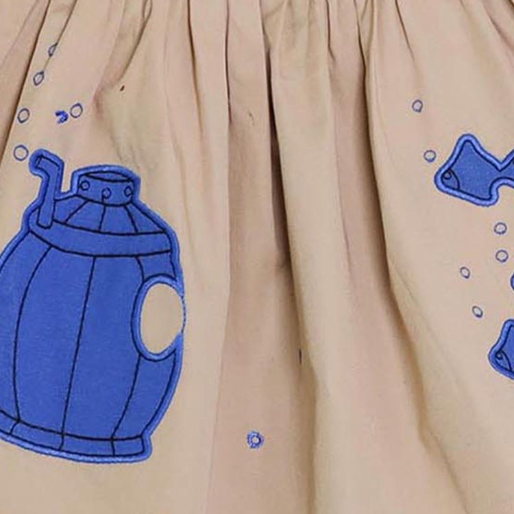MAGIC MENDING PRELOVED Beige Cotton Skirt with Submarine, 4 years image 3