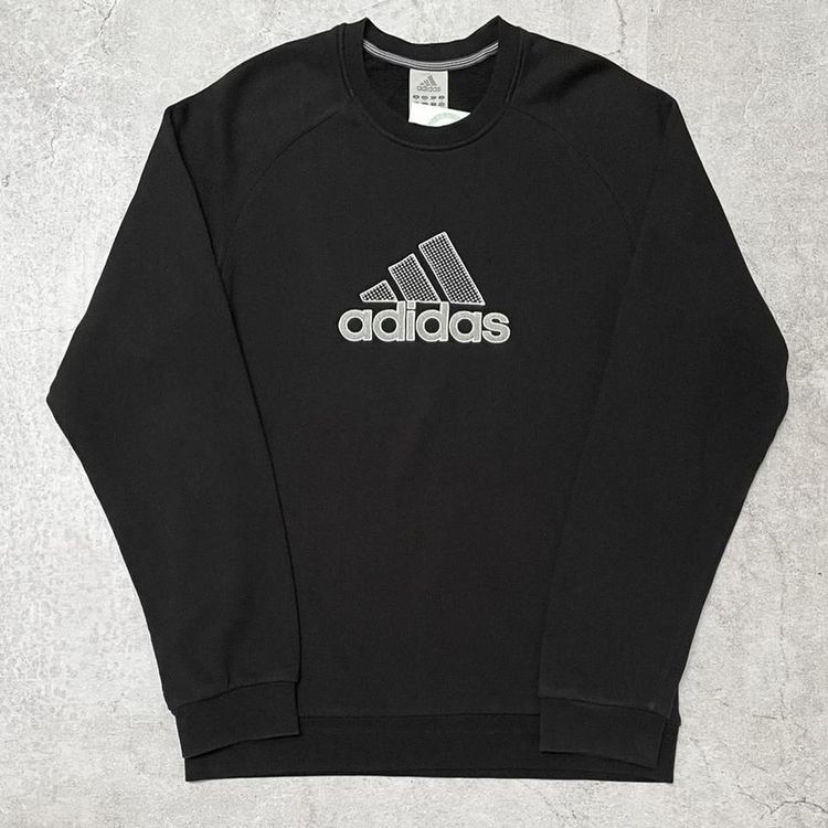 Adidas Adidas Black Big Logo Embroidered Sweatshirt product image
