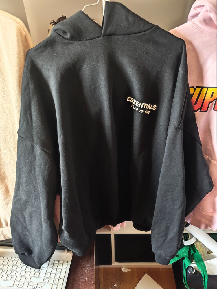 Essentials Fear Of God Black Hoodie
