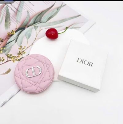 Dior Pink Round Quilted Pouch