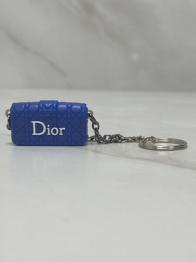 Custom Made Blue Dior Keychain