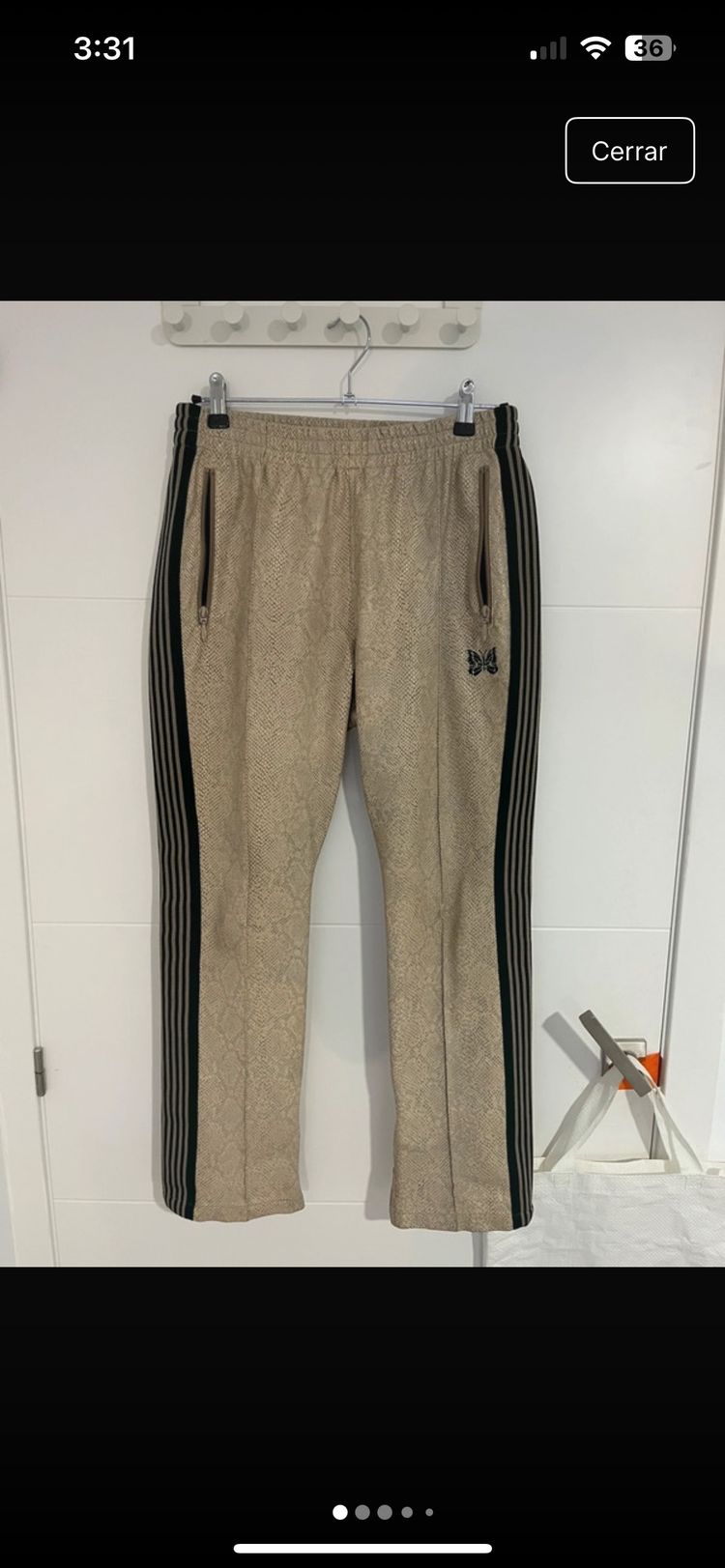 Other Beige Track Pants With Black Stripes product image