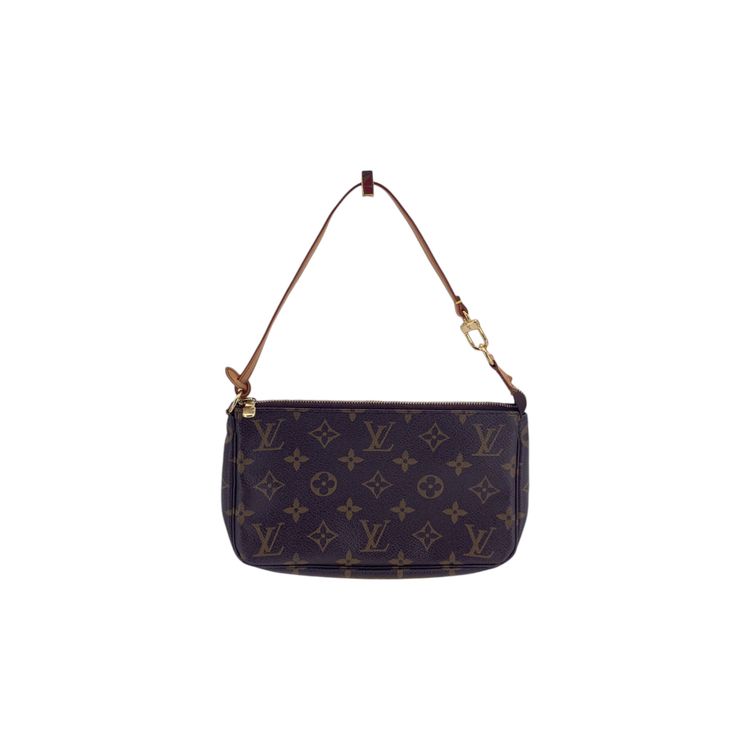 Borsa Louis Vuitton Pochette Accessoires in Tela Monogram Marrone