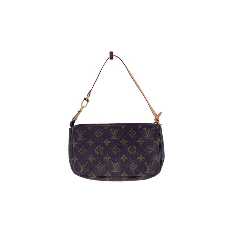 Borsa Louis Vuitton Pochette Accessoires in Tela Monogram Marrone 6