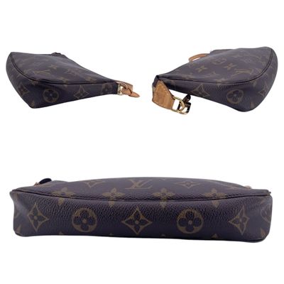 Borsa Louis Vuitton Pochette Accessoires in Tela Monogram Marrone 4