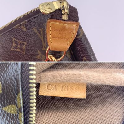 Borsa Louis Vuitton Pochette Accessoires in Tela Monogram Marrone 5
