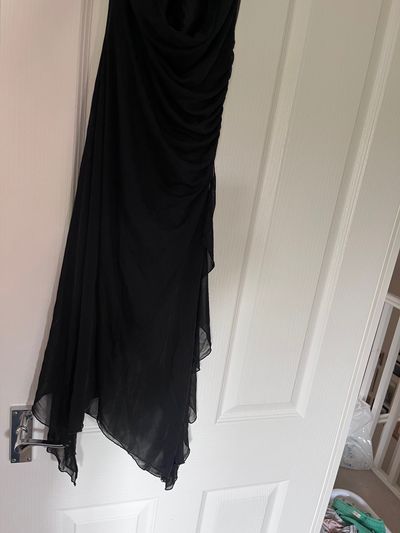 Y2k black asymmetrical dress