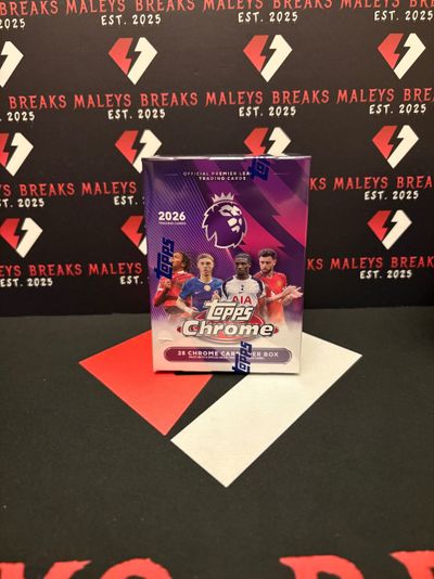 2026 Topps Chrome Premier League EPL Soccer 7-Pack Blaster