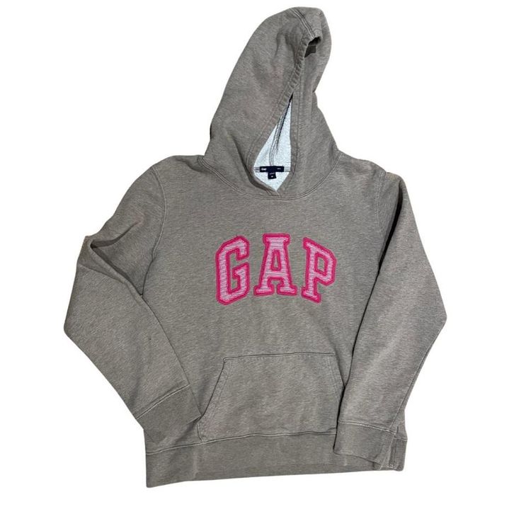 Y2K GAP Spellout Embroidered Hoodie Medium image 1