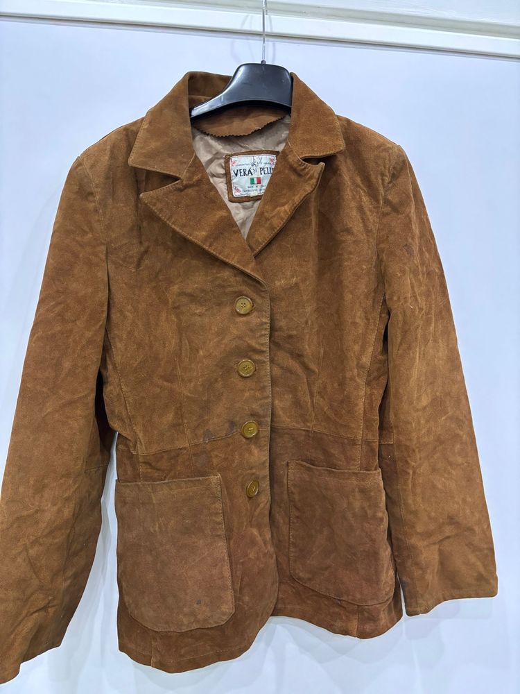 Vera Pelle brown suede jacket product image