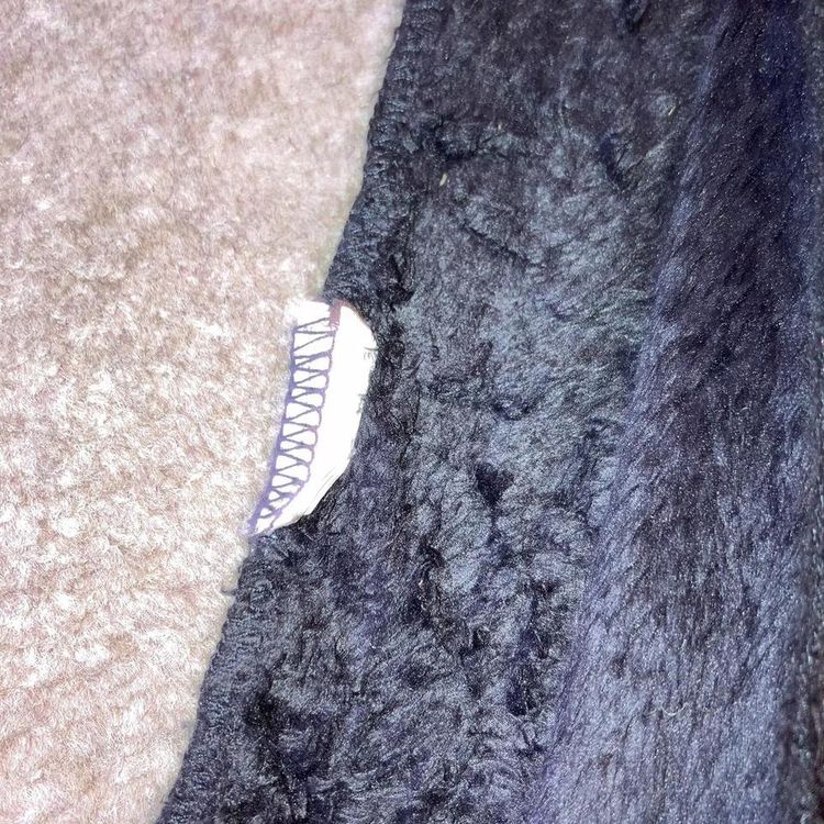 The north face black furry soft scarf with embroidered spellout logo on front 4