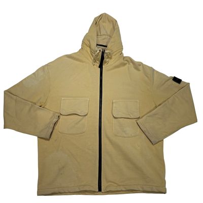 Stone Island Green Edge Vintage Zip up Hoodie Yellow Hoodie