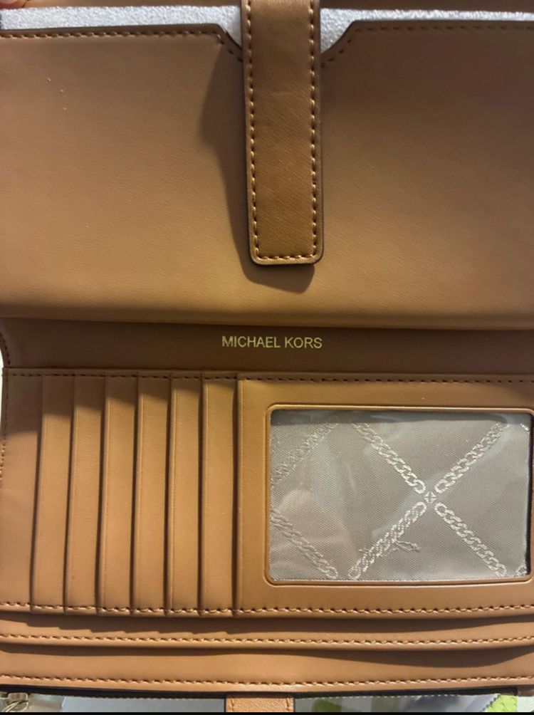 Michael Kors Jet Set Brown Double Zip Wristlet imagen 8