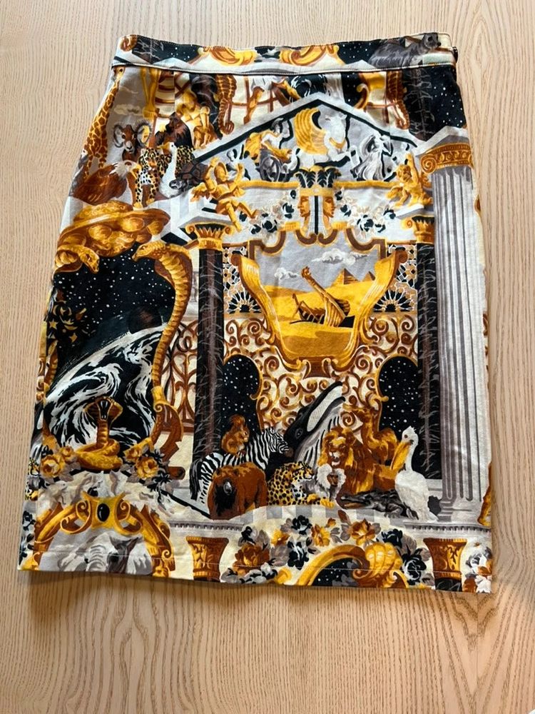 Kenzo Jungle – Vintage Printed Pencil Skirt – Animal & Baroque Motif – Original MSRP €320 image 3