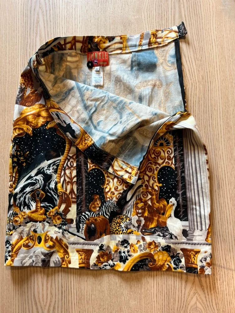 Kenzo Jungle – Vintage Printed Pencil Skirt – Animal & Baroque Motif – Original MSRP €320 image 7