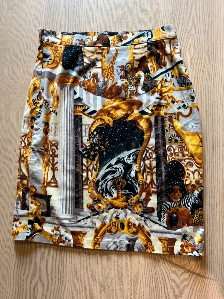 Kenzo Jungle – Vintage Printed Pencil Skirt – Animal & Baroque Motif – Original MSRP €320 image 4