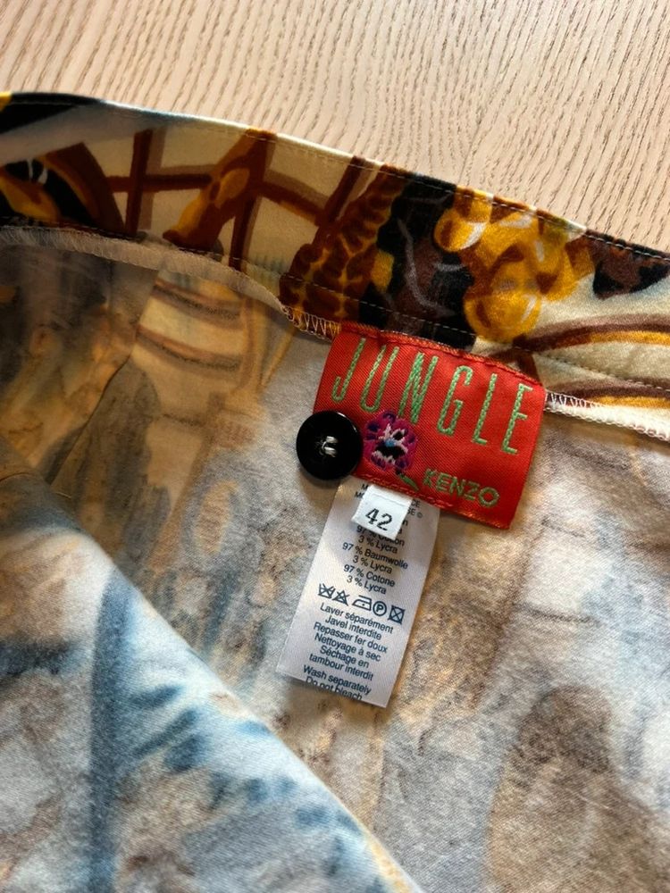 Kenzo Jungle – Vintage Printed Pencil Skirt – Animal & Baroque Motif – Original MSRP €320 image 6