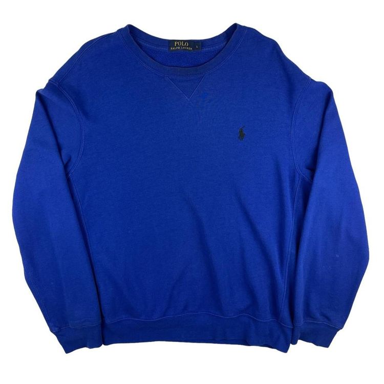 Ralph Lauren Vintage Ralph Lauren Embroidered Logo Sweatshirt Blue Large product image