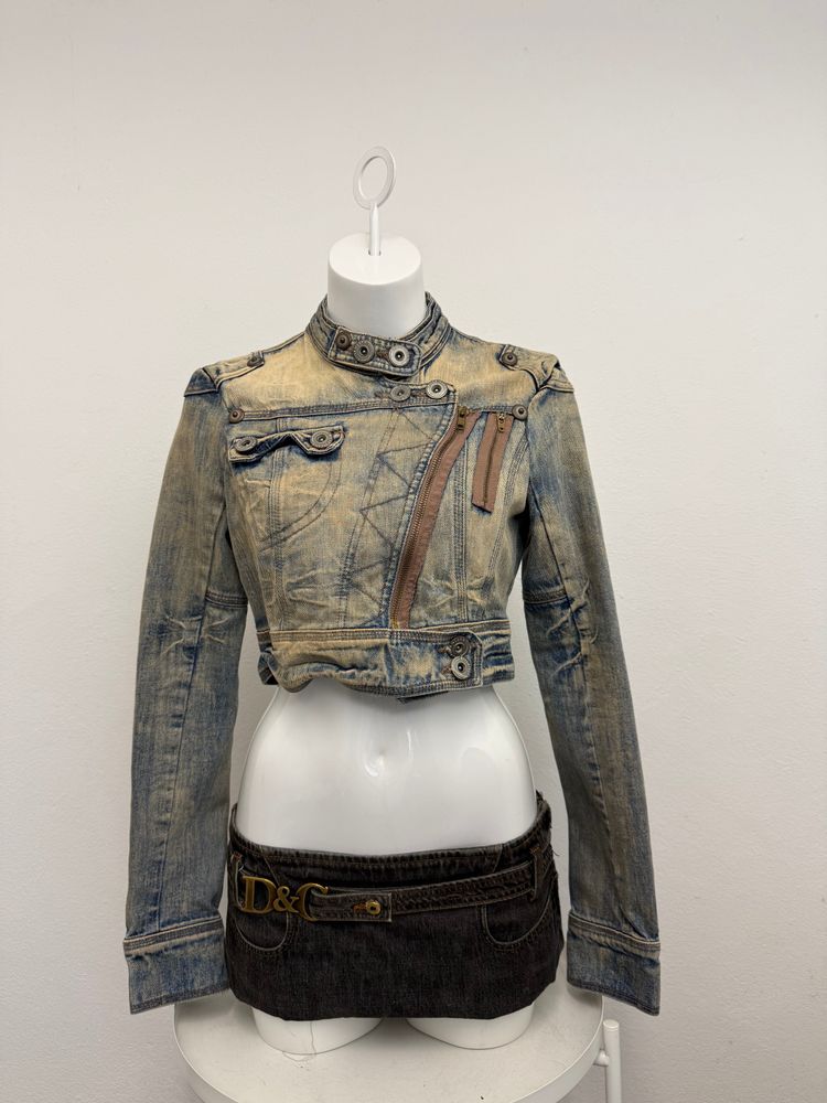 Cropped Denim Corset Jacket (UK12)