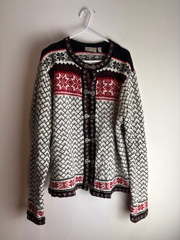 Patterned Knitted Cardigan