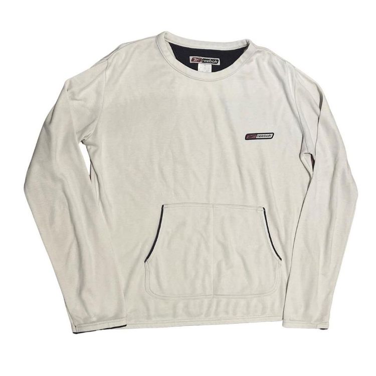 Reebok 90s Womens Reebok Thin Pocket Cream Sweatshirt Size 12 product image