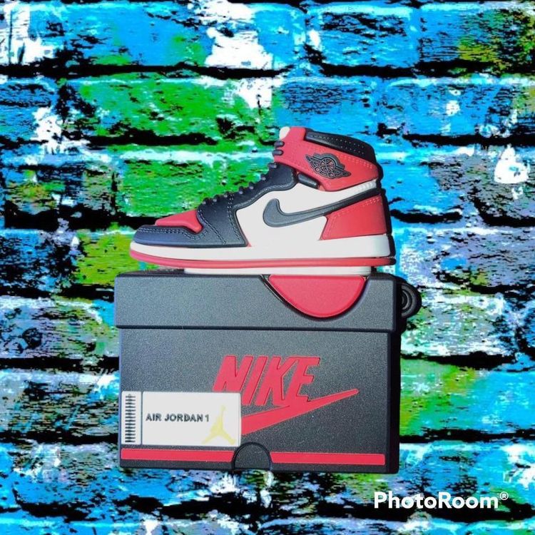 Nike air Jordan 1 red white and black silicone airpod case BRAND NEW IN bag