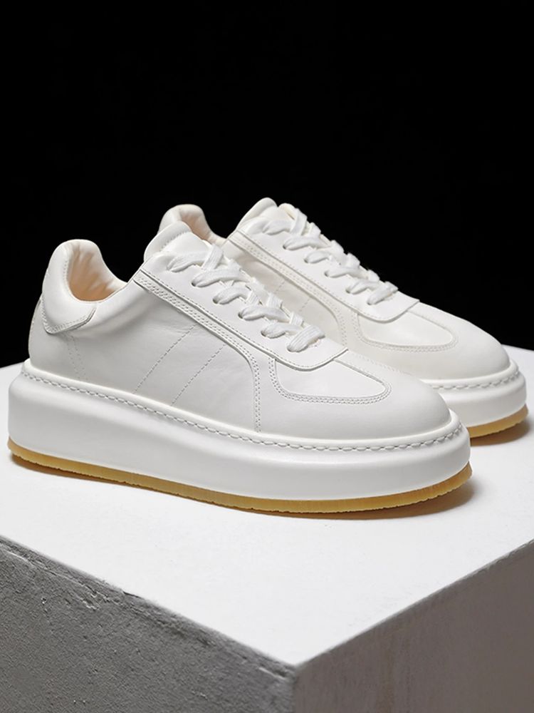White Platform Sneakers image 2