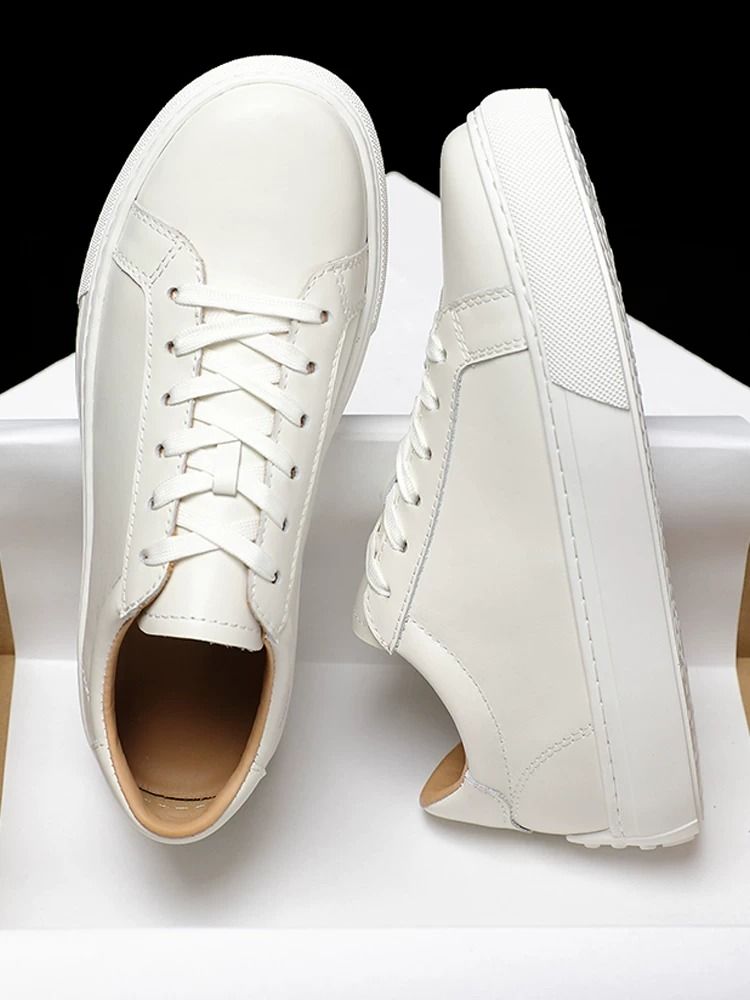 White Platform Sneakers image 3