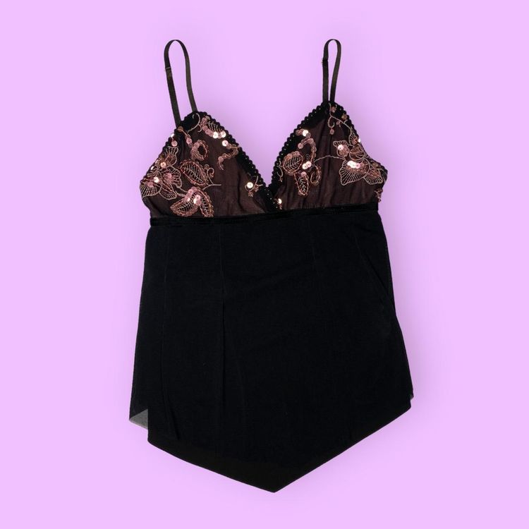 90s 00s black mesh cami top