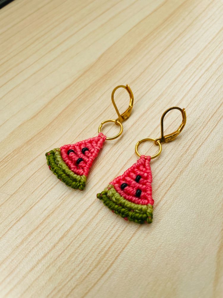 Other Crocheted Watermelon Slice Earrings product image