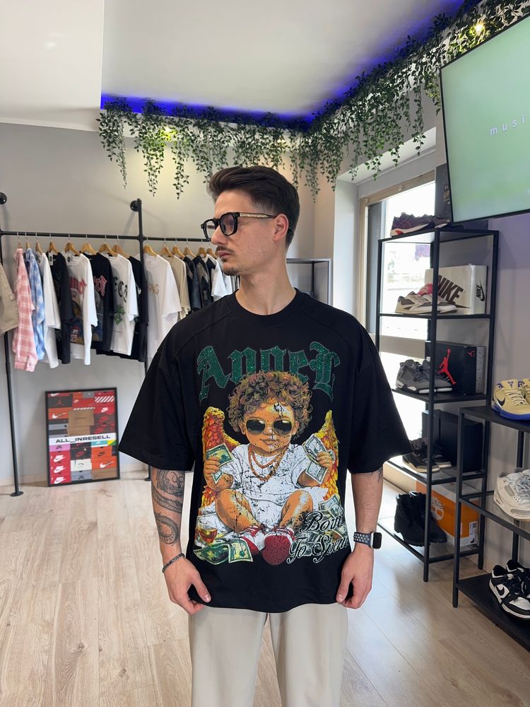 Black Graphic Oversized T-Shirt