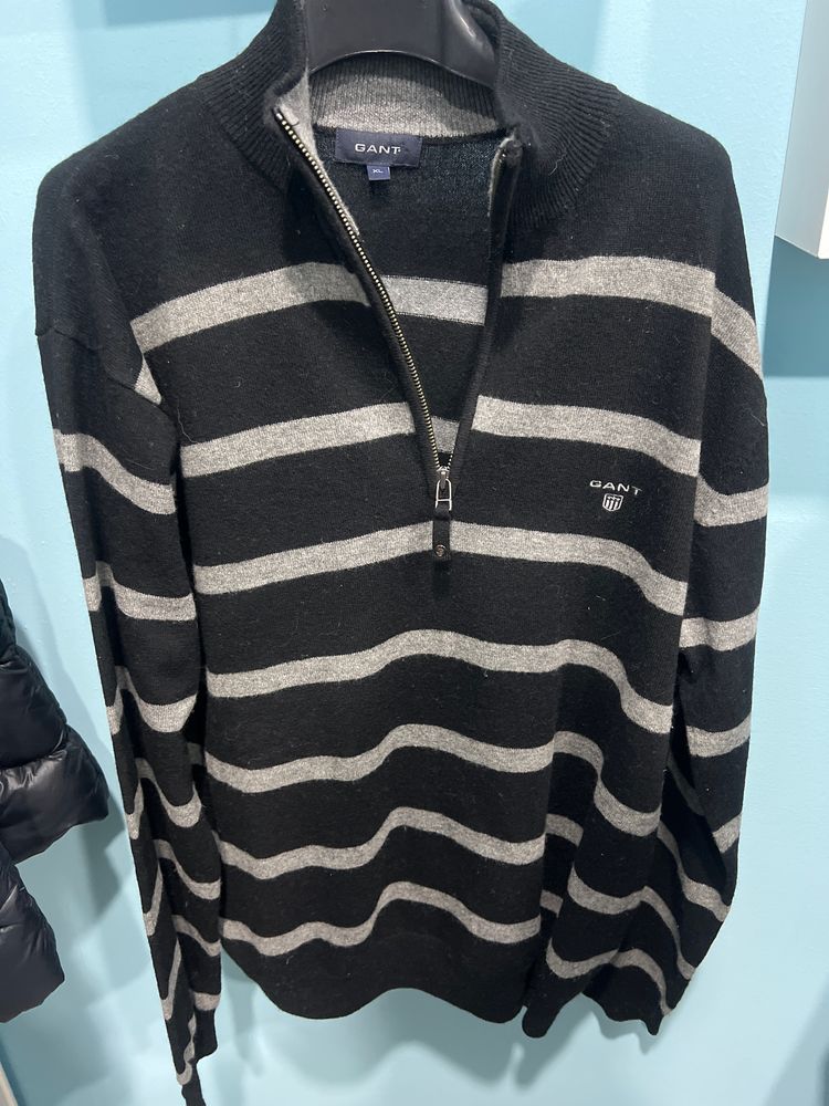 Gant Striped Half-Zip Sweater