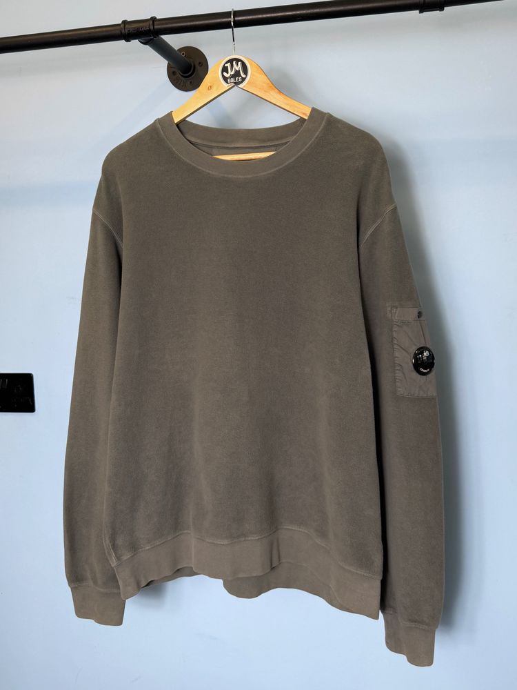 Immagine di XXL C.P. Company Grey Polar Fleece Crewneck Sweatshirt Jumper 1