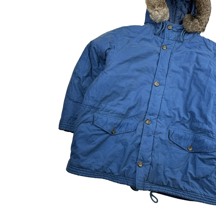 CP Company Vintage 90's Blue Fur Hood Junior Zipped Jacket - Small image 5