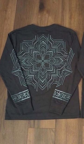 Chrome Hearts Black Long Sleeve Shirt With Geometric Patterns product image