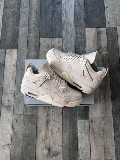 Nike Air Jordan 4 Retro Blank Canvas Trainers - DQ4909-100 - UK 7 (PRE-LOVED)