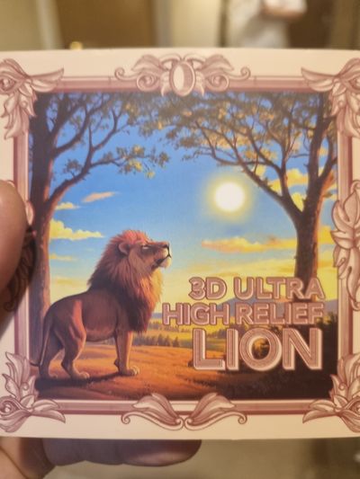 3D Ultra High Relief Lion Silver Coin