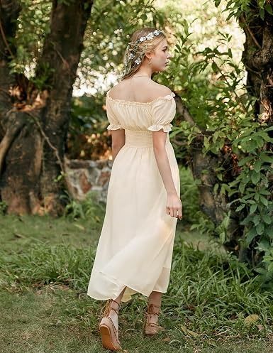 Cream Off-Shoulder Dress