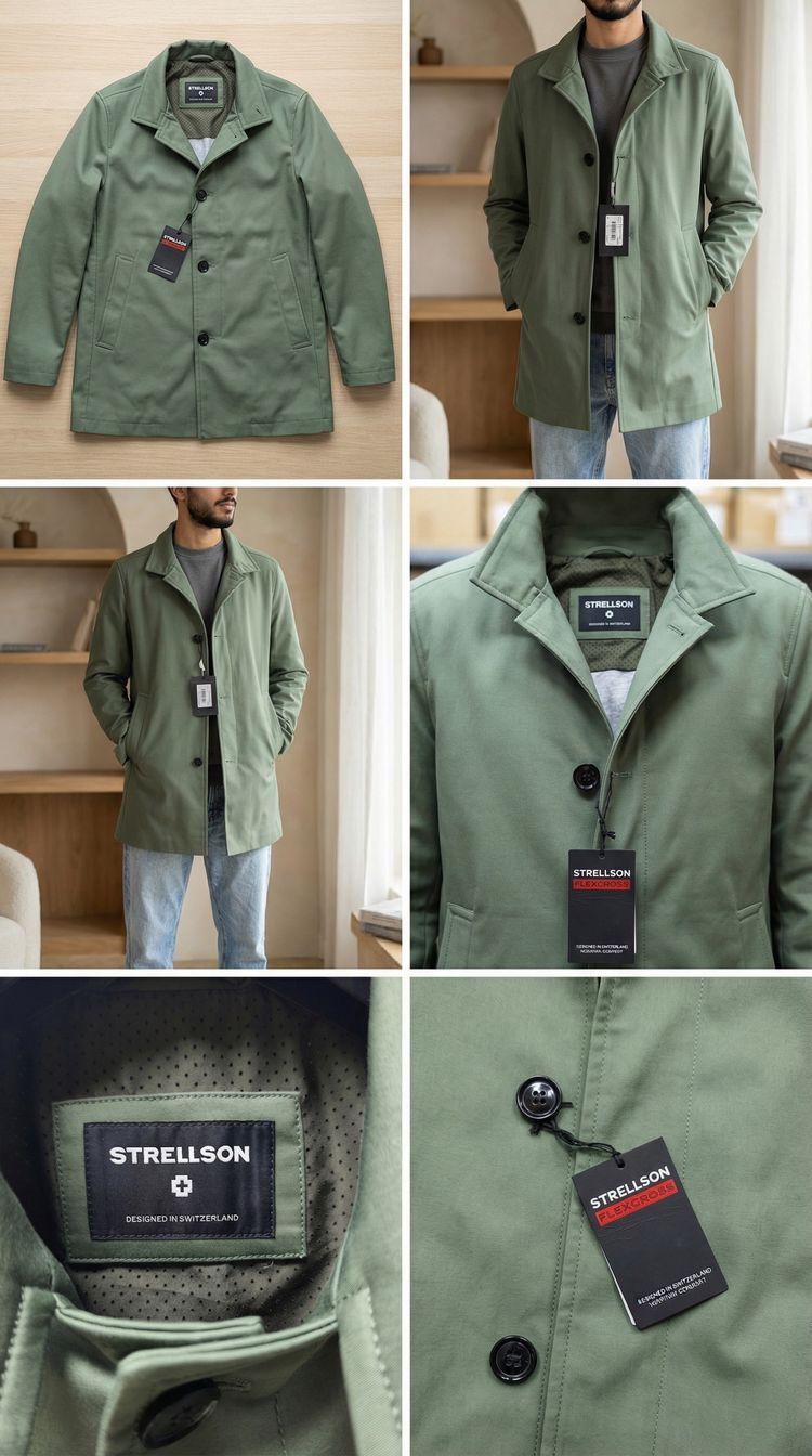 Strellson Men'S Green Coat 48/M image 2