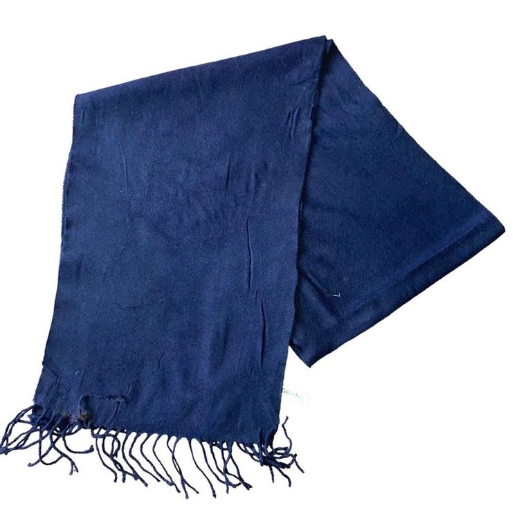 Calvin Klein scarf navy blue Calvin klein scarf plain blue with small metallic logo