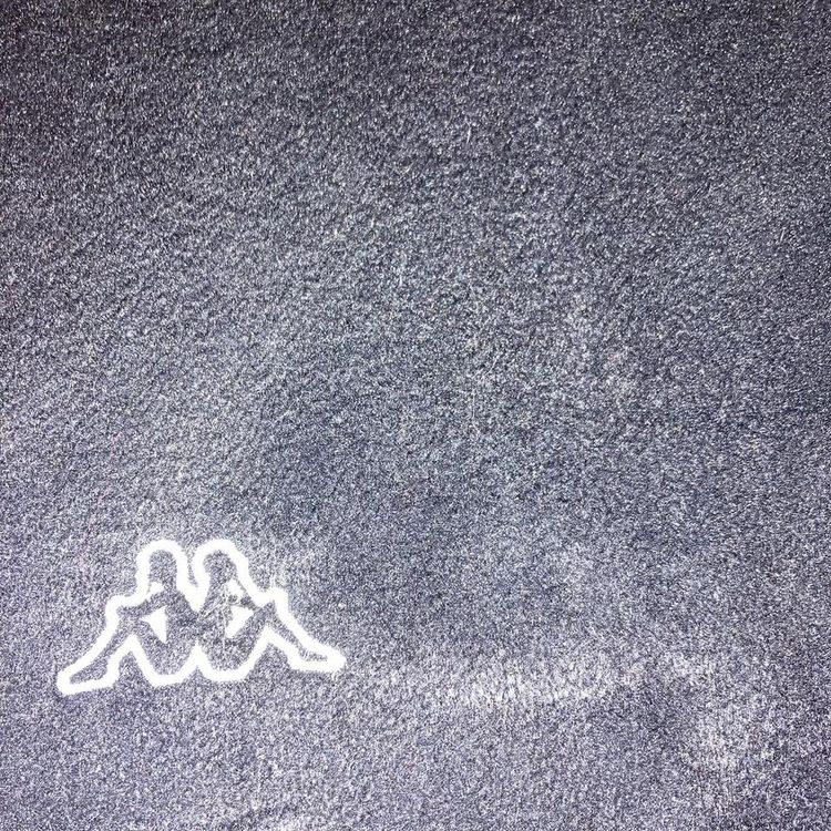 Kappa black and white scarf with large embroidered logo on front image 3